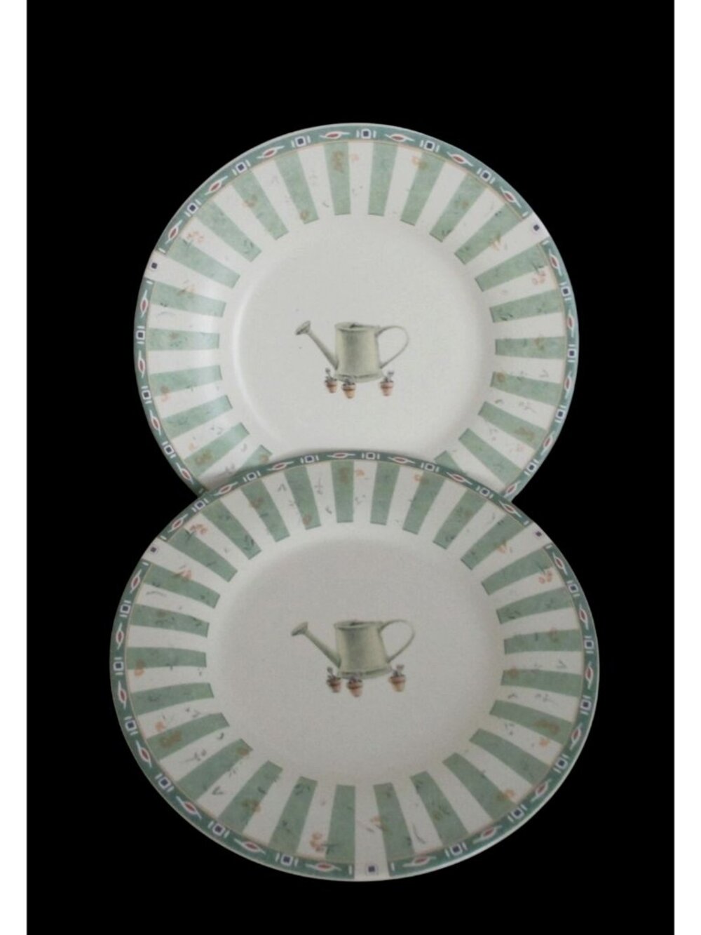 Pfaltzgraff Naturewood Salad Plates Set Of 2 With Watering Can Design